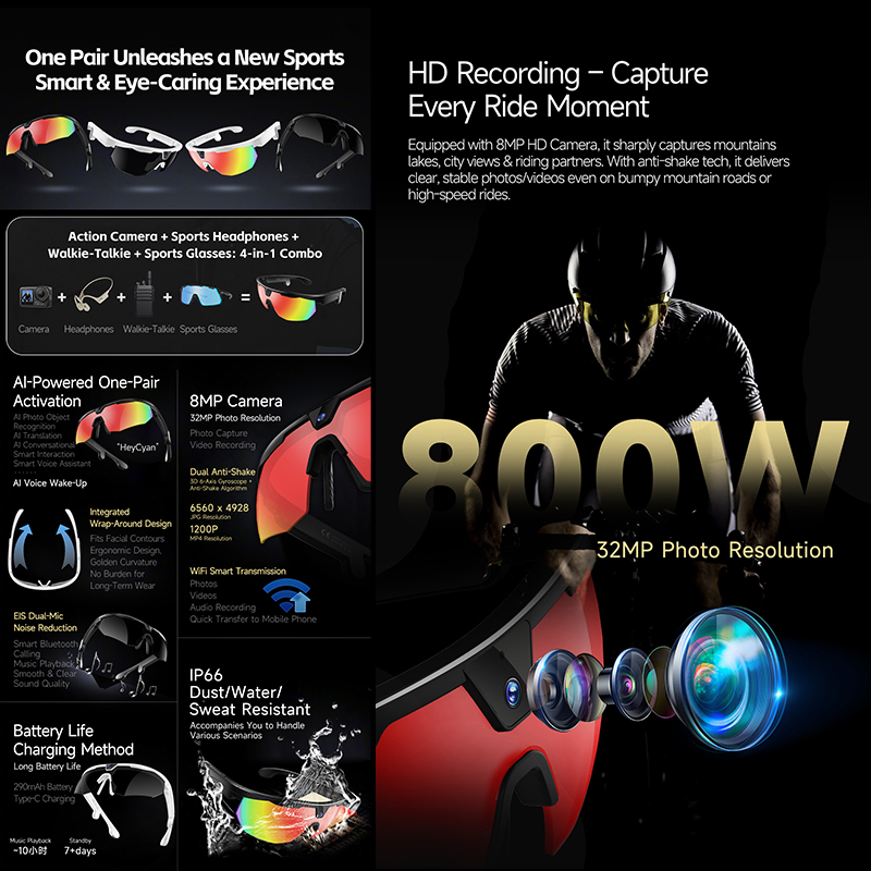 2026 New Cycling Smart Glasses - Smart Glasses Lens ulasan dan harga