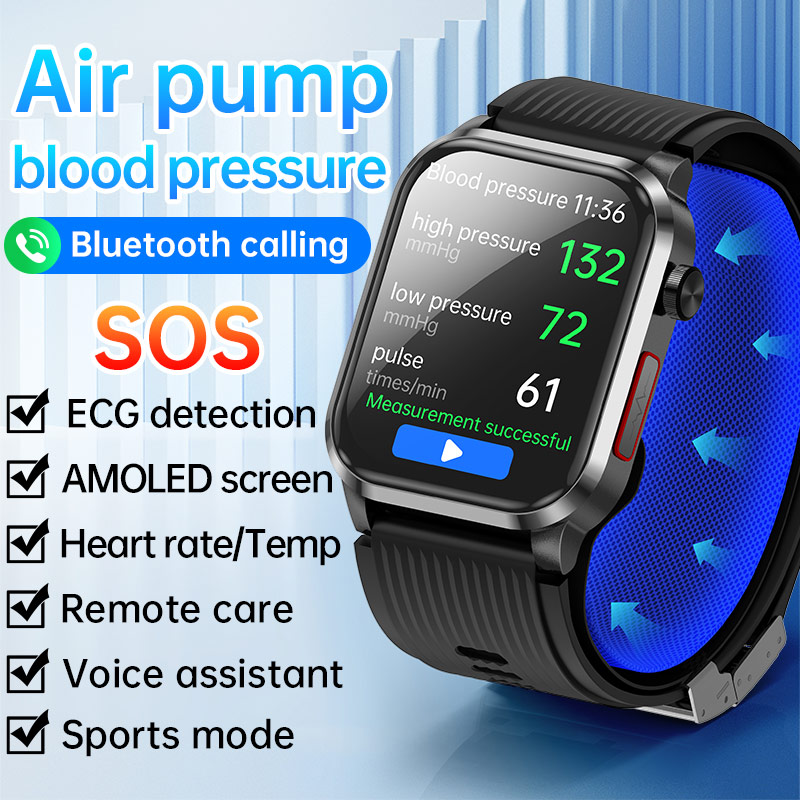 P300pro BT Call Air Pump Airba - Fall Detection Watch ulasan dan harga