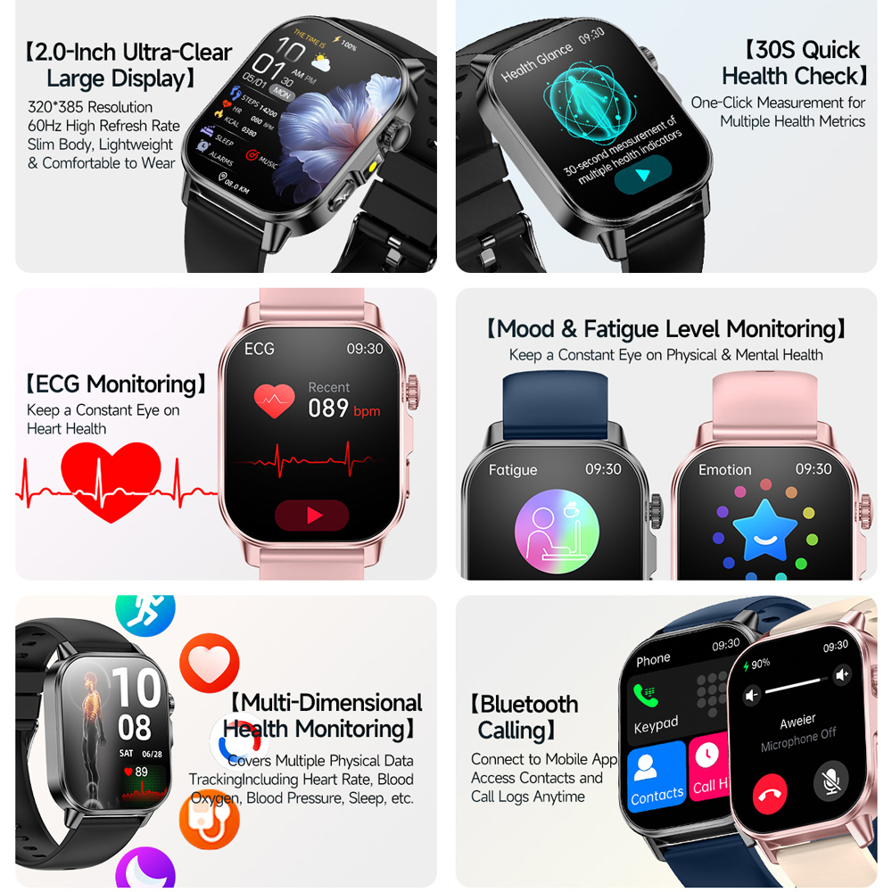 2026 New Model Uric Acid & Lip - Fall Detection Watch ulasan dan harga