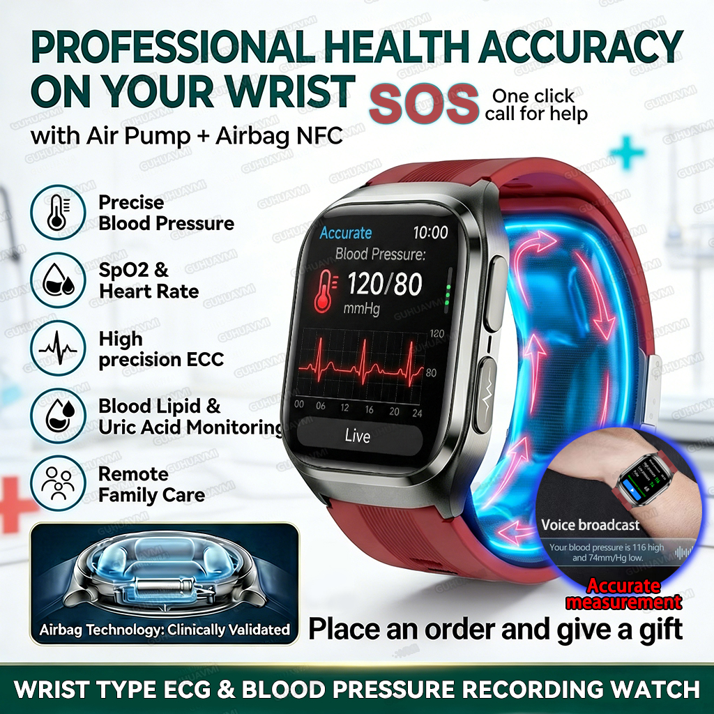 True Blood Pressure Smart Watc - Fall Detection Watch ulasan dan harga