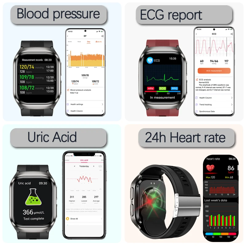 True Blood Pressure Smart Watc - Fall Detection Watch ulasan dan harga