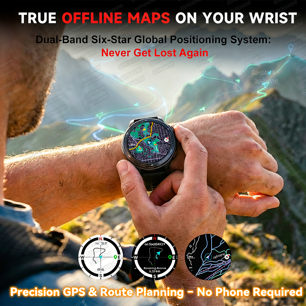 NEW 4G Memory GPS Offline Map  - Fall Detection Watch ulasan dan harga