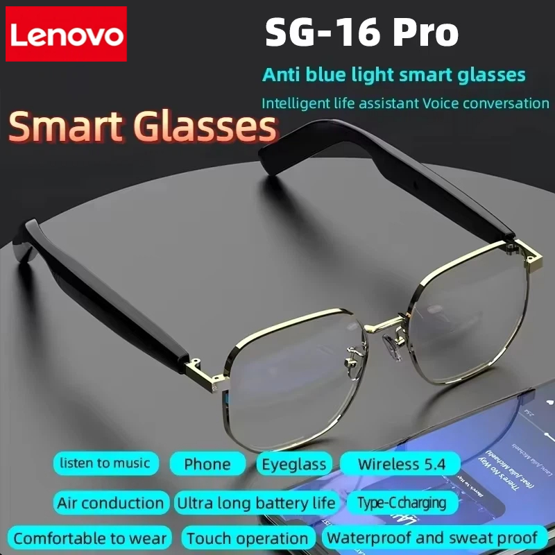 Lenovo New SG-16 Pro Smart Aud - Smart Glasses Lens ulasan dan harga
