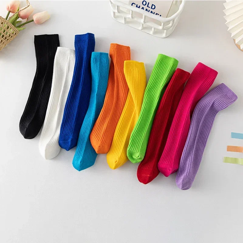 Boy Girl Mid-Calf Ribbed Strip - Baby Sock Oximeter ulasan dan harga
