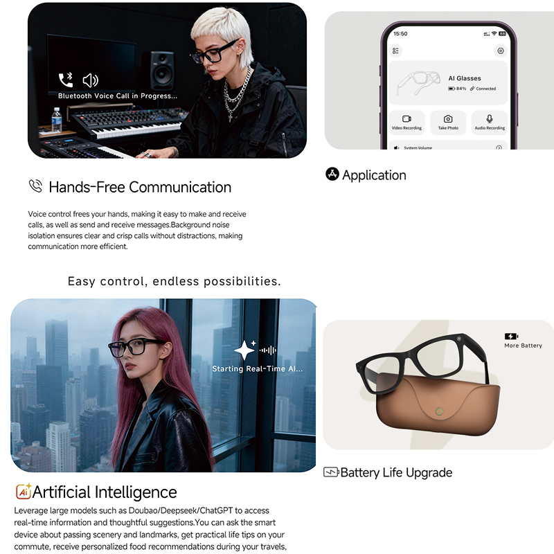 2026 Genuine Leather 2000Mah C - Smart Glasses Lens ulasan dan harga