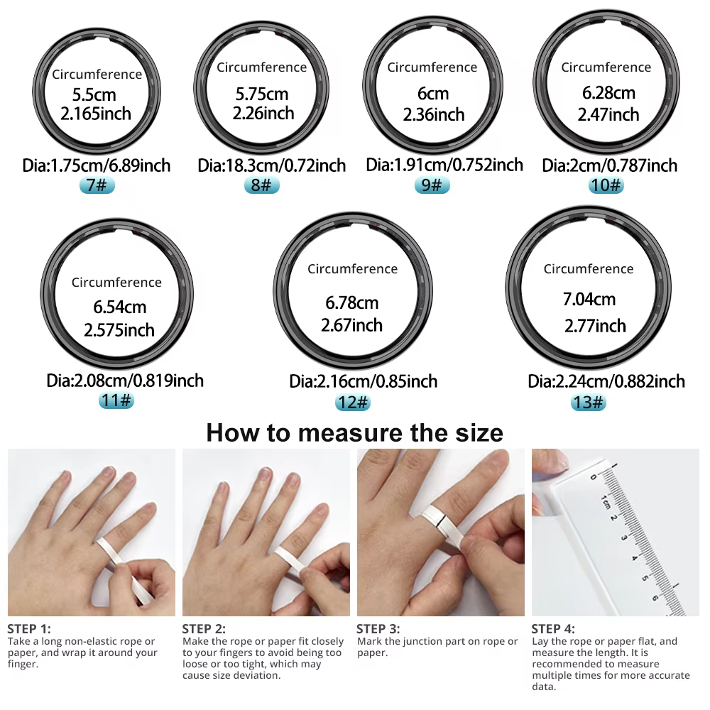 R09 Smart Ring Men Women with  - Temperature Ring Skin ulasan dan harga