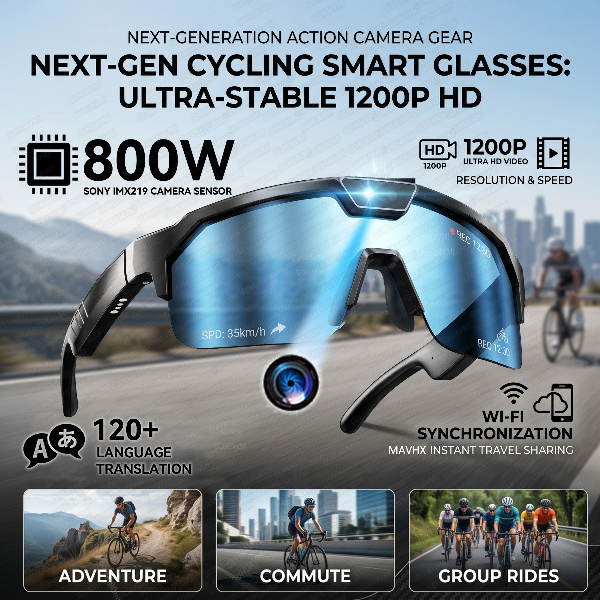Smart Glasses with 4K HD Anti- - Smart Glasses Lens ulasan dan harga
