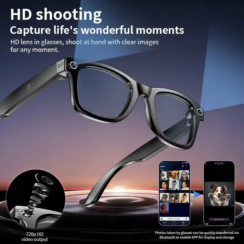 AI Smart Glasses with 8MP Came - Smart Glasses Lens ulasan dan harga